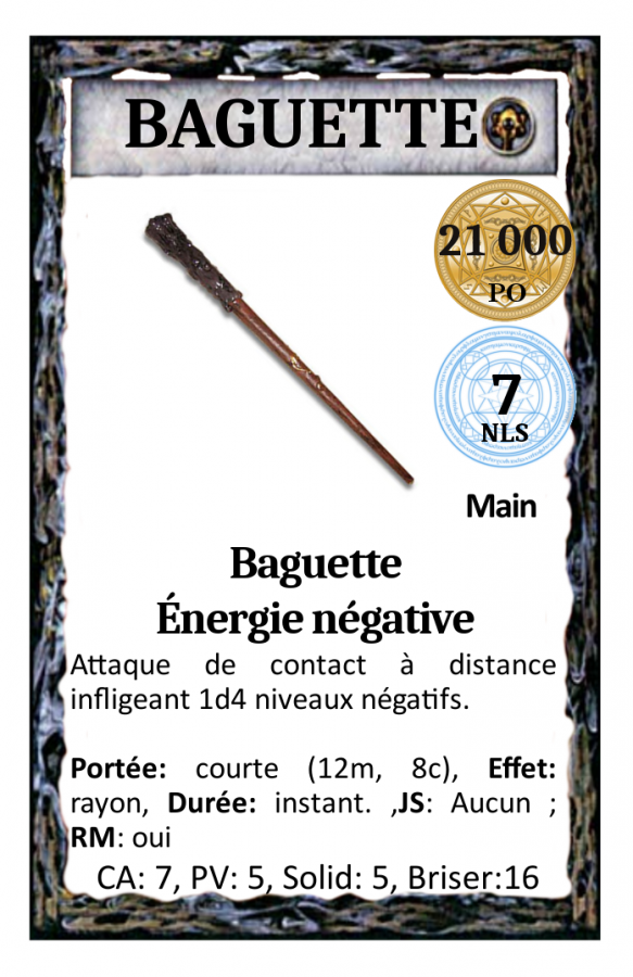 Baguette - Energie Négative
